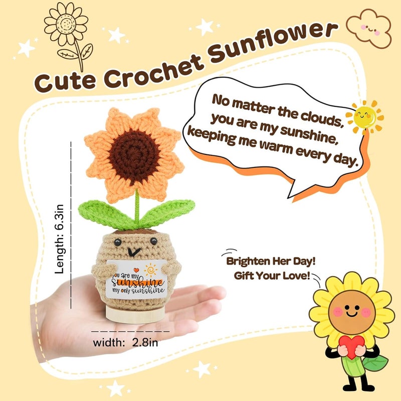 Gzdiyty Gifts for Mom from Daughter, Cute Mom Grandma Nana Mama Gifts, You are My Sunshine Handmade Sunflower Crochet, Christmas Mothers Day Birthday Gifts for Moms from Son - Image 5